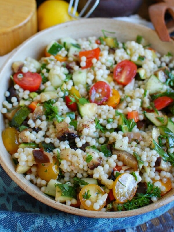 Mediterranean Grilled Vegetable Couscous Salad Side Dish