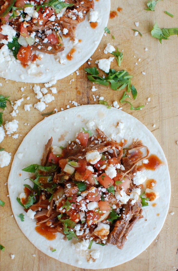 Slow Cooker Mexican Beef Brisket Two Tacos