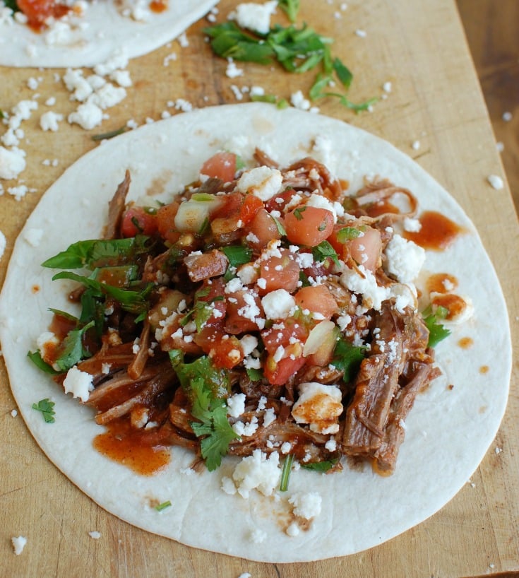 Slow Cooker Mexican Beef Brisket One Taco