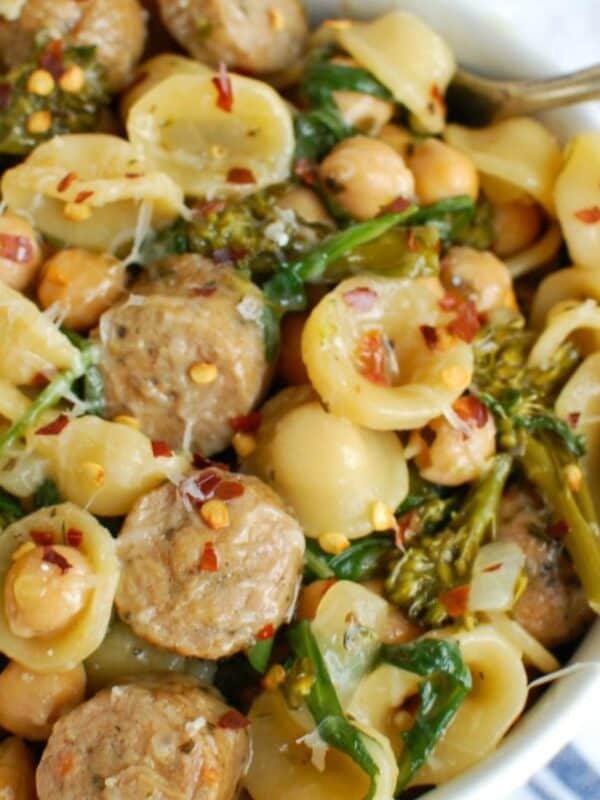 One Pot Orecchiette with Sausage and Broccoli 1200 x 1200