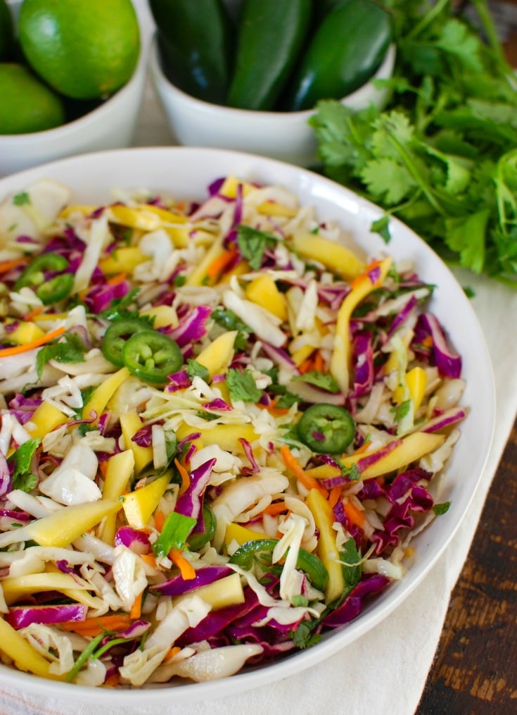 Easy Mango Cabbage Coleslaw