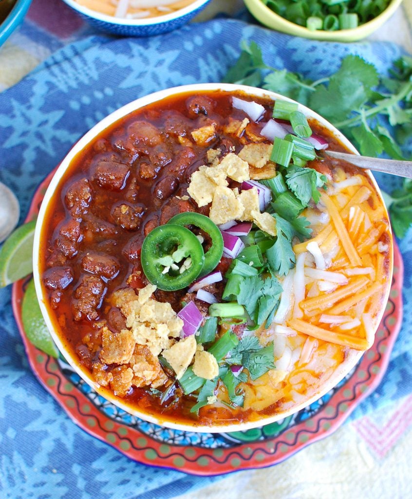Easy Instant Pot Beef Chili Above