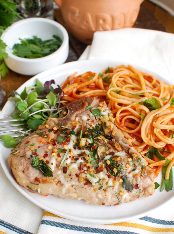 Easy Italian Style Veal Chops with Tomato Sauce