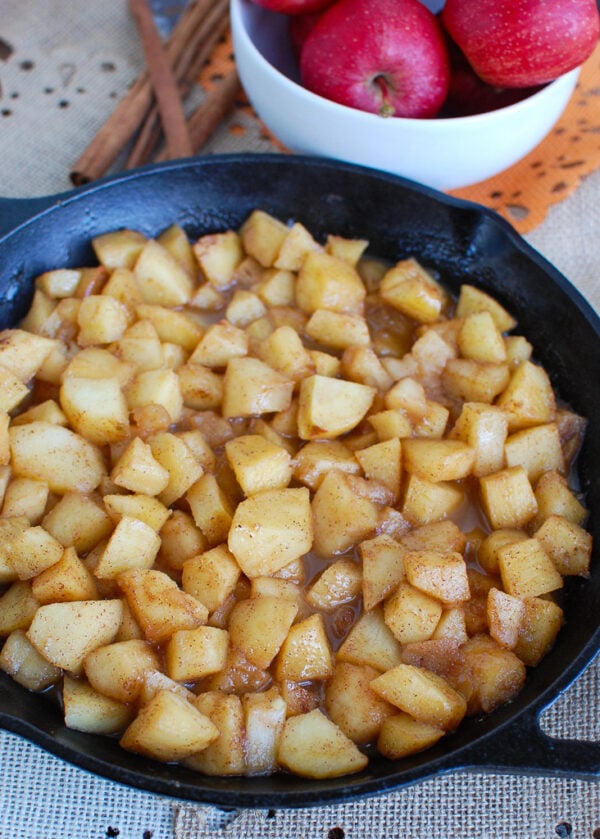 Easy Skillet Apples Side View