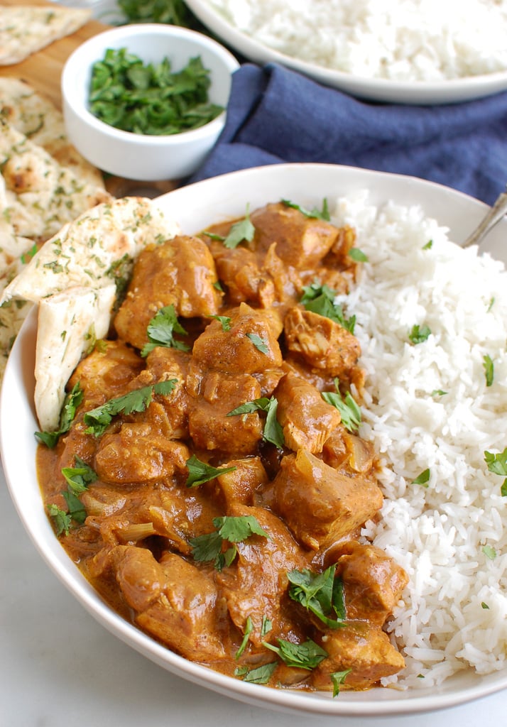 Slow Cooker Butter Chicken with Naan Bread