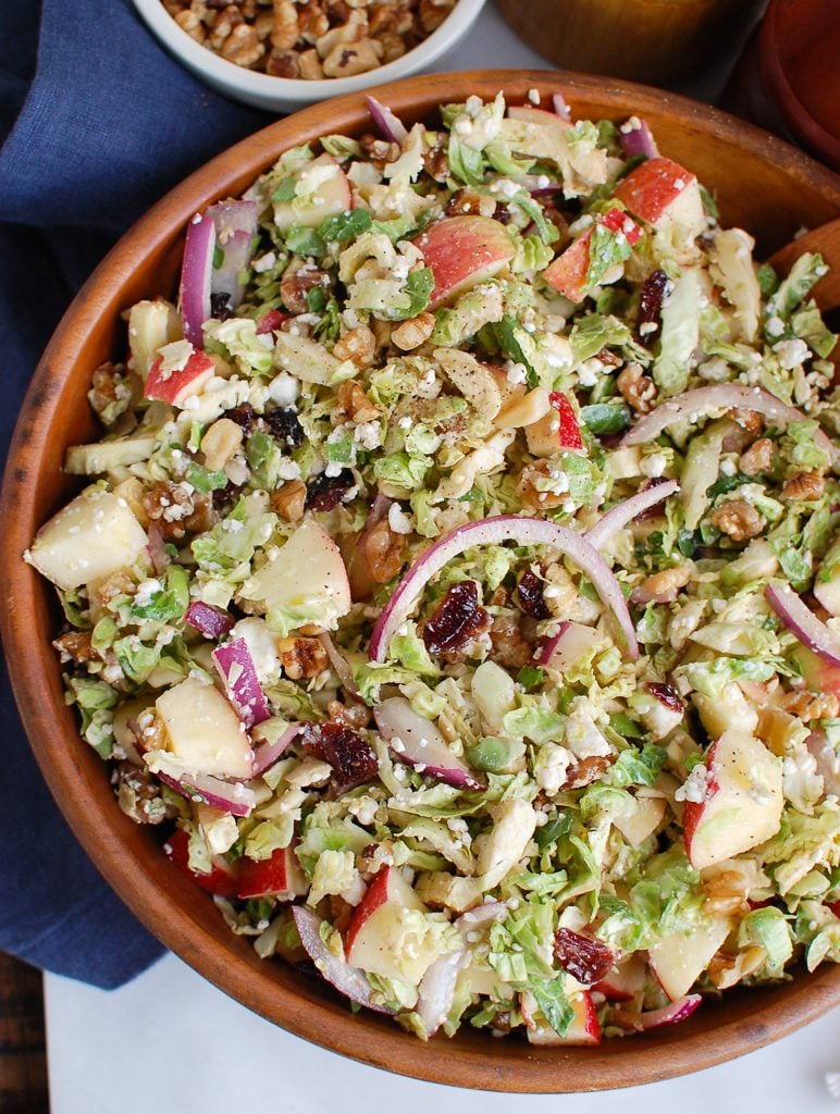 Brussels Sprout Apple Goat Cheese Salad Half Bowl