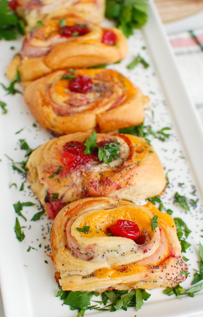 Ham Cheese and Cranberry Rollups