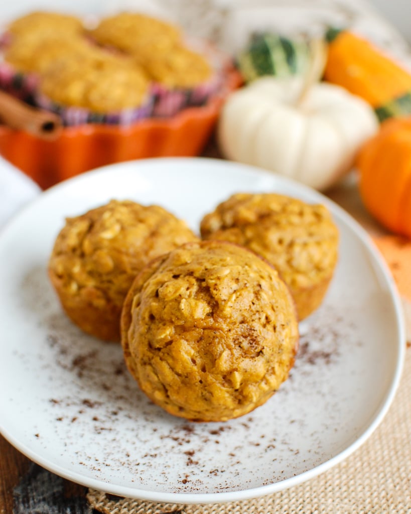 Easy Pumpkin Muffins on white plate
