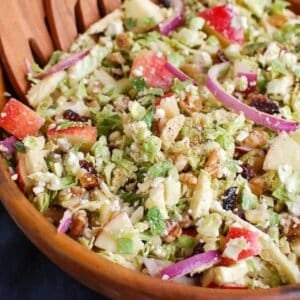 Brussels Sprout Apple Goat Cheese Salad 1200 x 1200