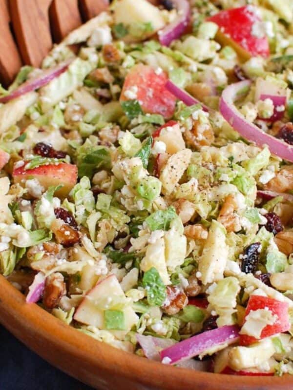Brussels Sprout Apple Goat Cheese Salad 1200 x 1200