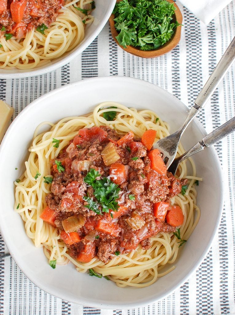 Slow Cooker Spaghetti Sauce Above