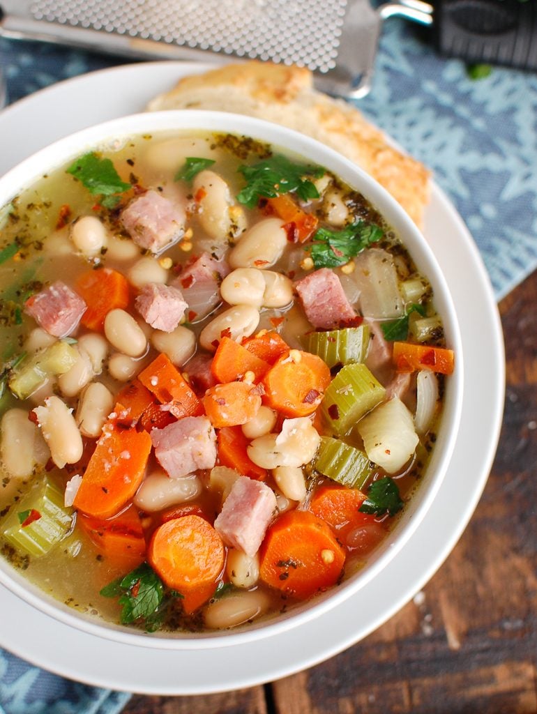 White Bean Soup and Ham - A Cedar Spoon