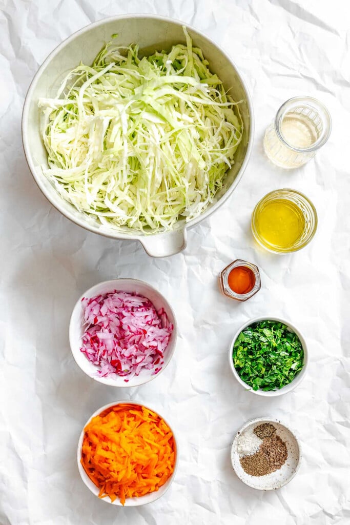 Healthy Coleslaw recipe ingredients 