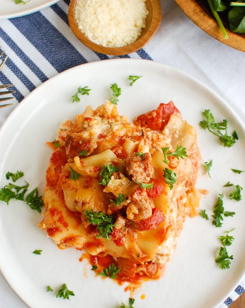 Slow Cooker Lasagna Above