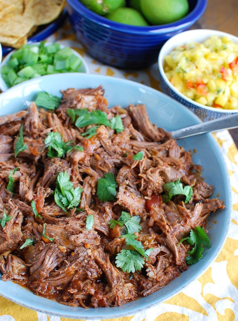 Beef Nachos with spoon