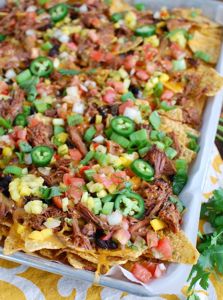 Beef Nachos on a Sheet Pan