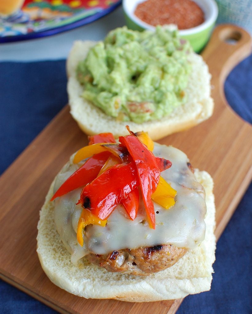 Pork Burgers with sweet peppers 