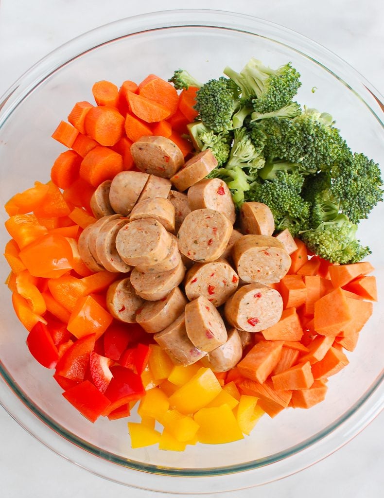 Sheet Pan Chicken Sausage and Vegetables Ingredients