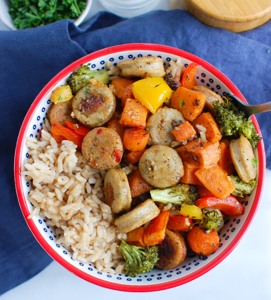 Sheet Pan Chicken Sausage and Vegetables Image 9 A Cedar Spoon