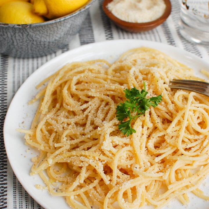 Lemon Pasta with Parmesan Cheese