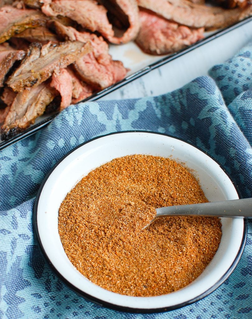 Shawarma Seasoning Image on blue napkin