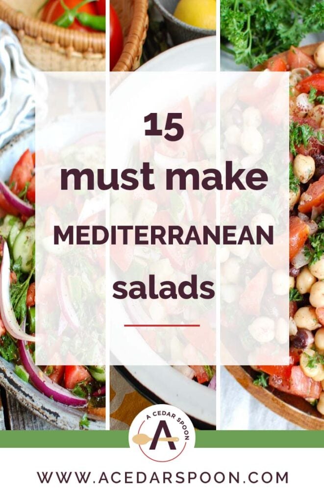 15 Must Make Mediterranean Salads three salads 
