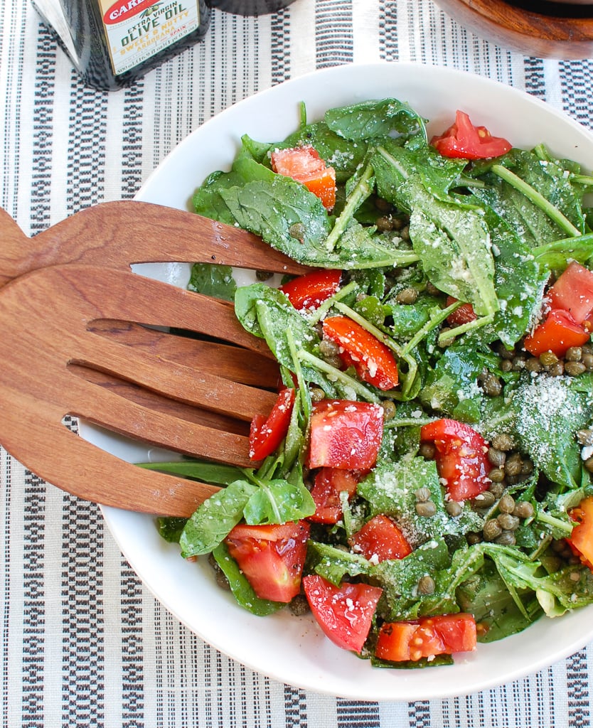 Arugula Salad with Capers above view