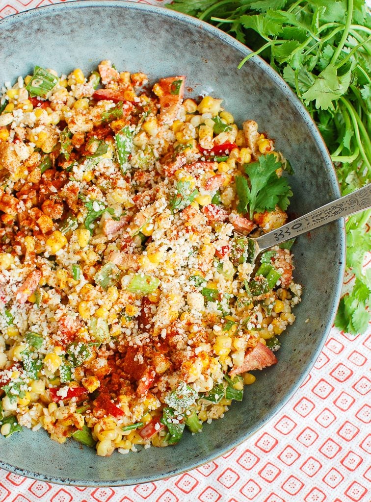 Mexican Corn Salad with cheese 