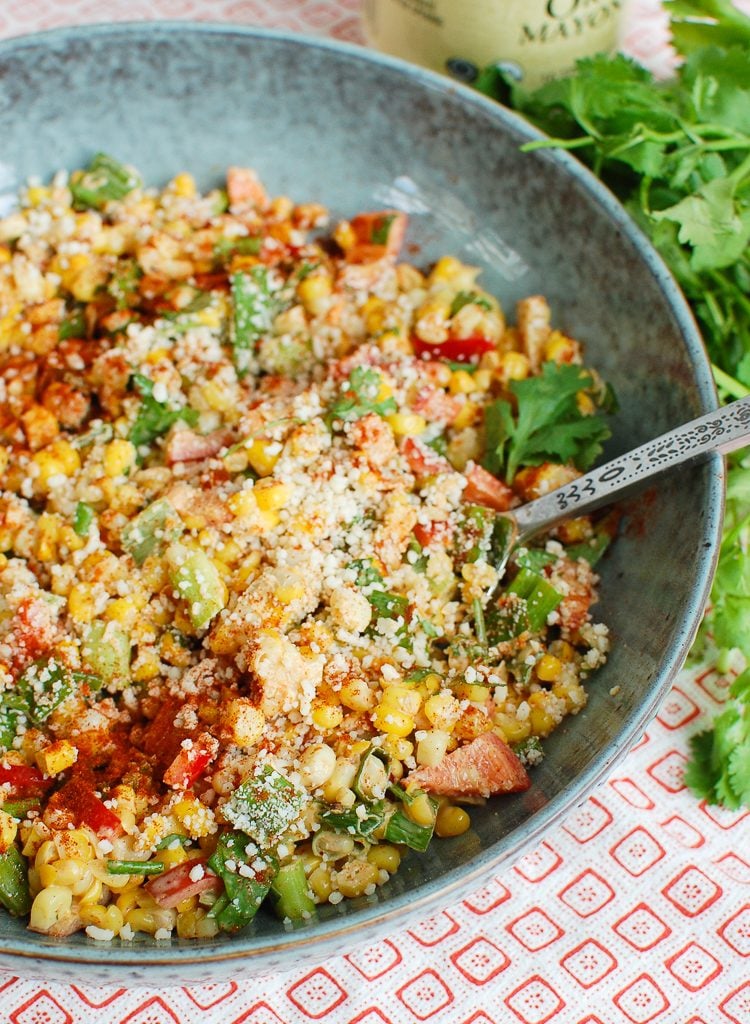 Mexican Corn Salad with fresh cilantro 