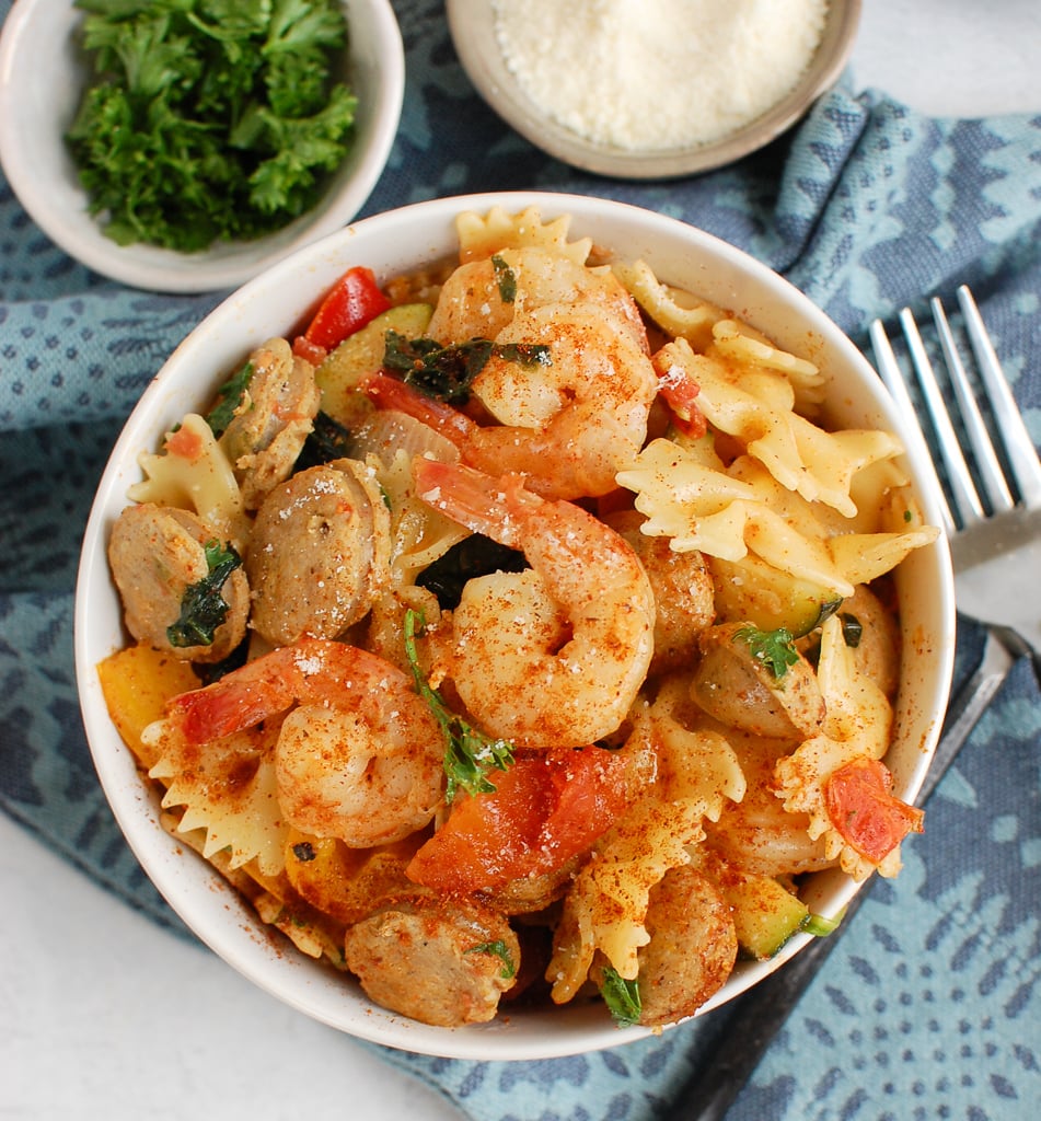 Cajun Pasta with Chicken Sausage and Shrimp Image 3 - A Cedar Spoon