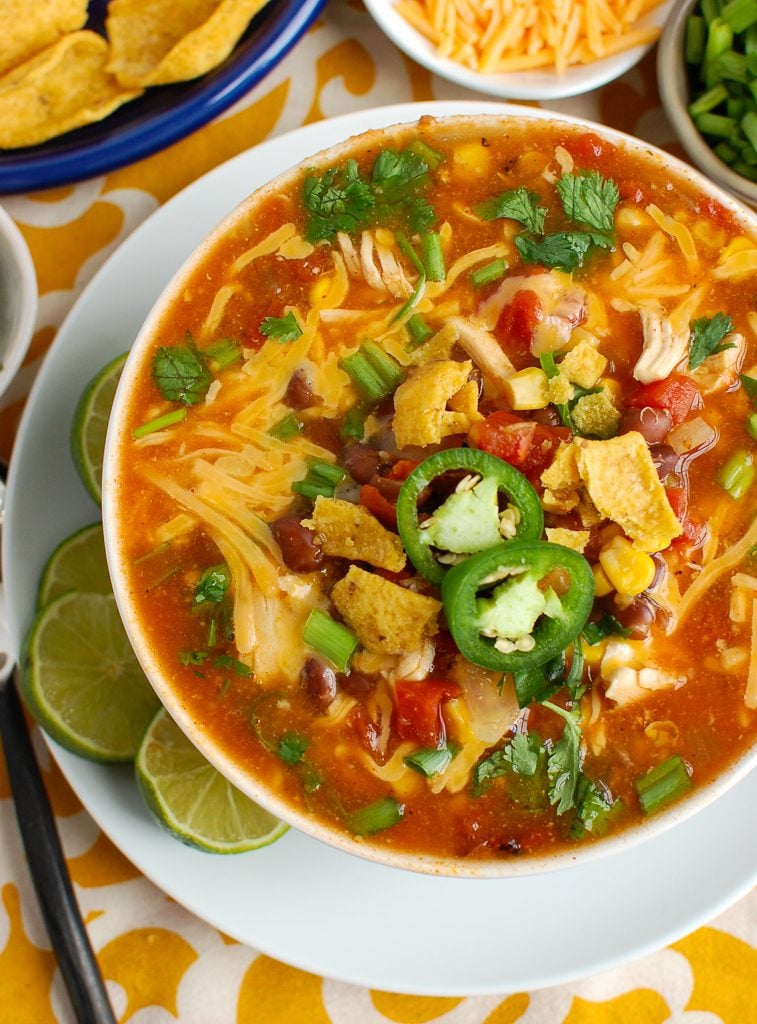 Chicken Enchilada Soup with Jalapenos
