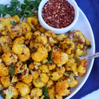 Air Fryer Cauliflower with parsley
