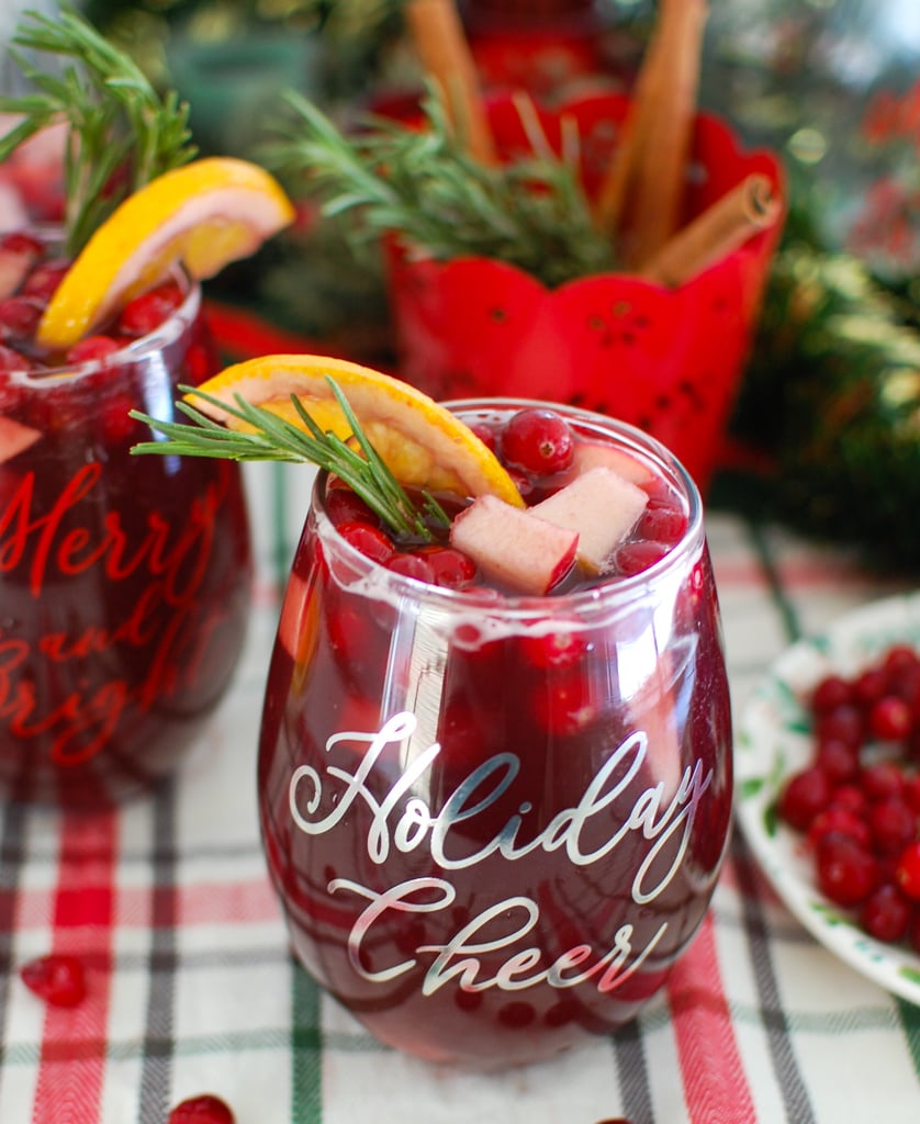 Christmas Sangria with rosemary 