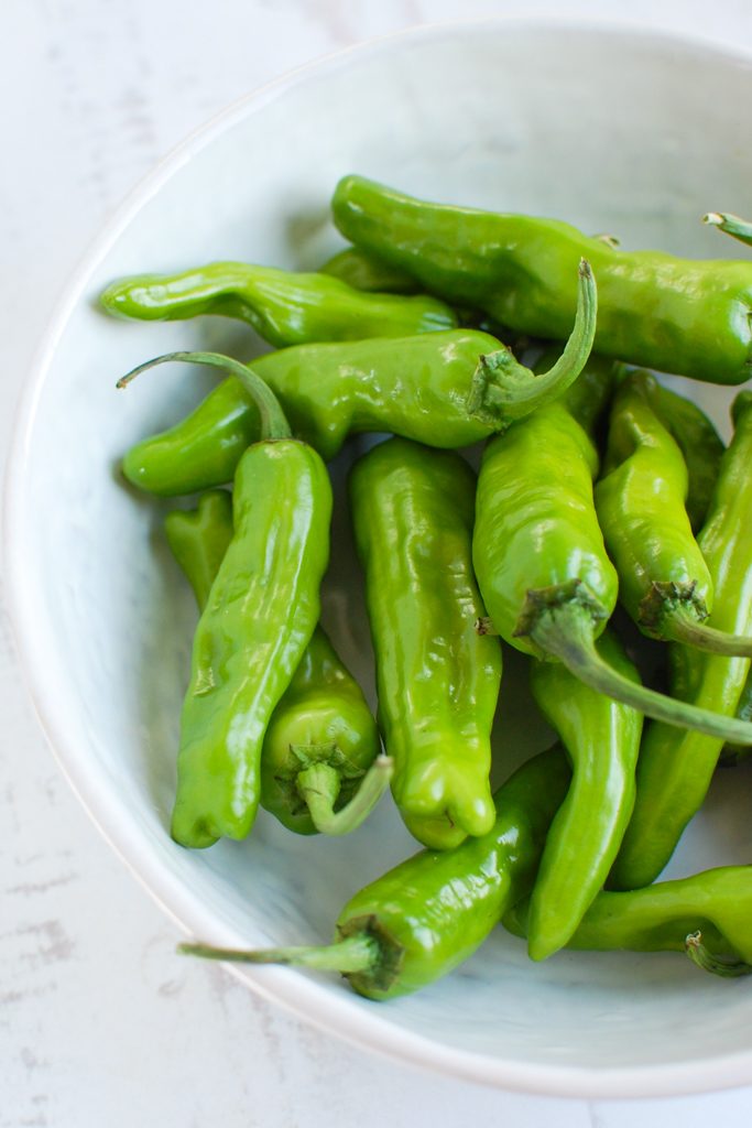 Shishito Peppers with lemon