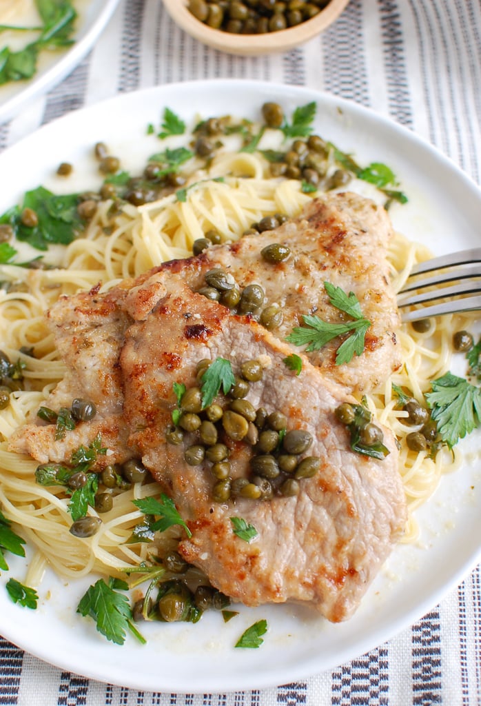 Veal Piccata with fork