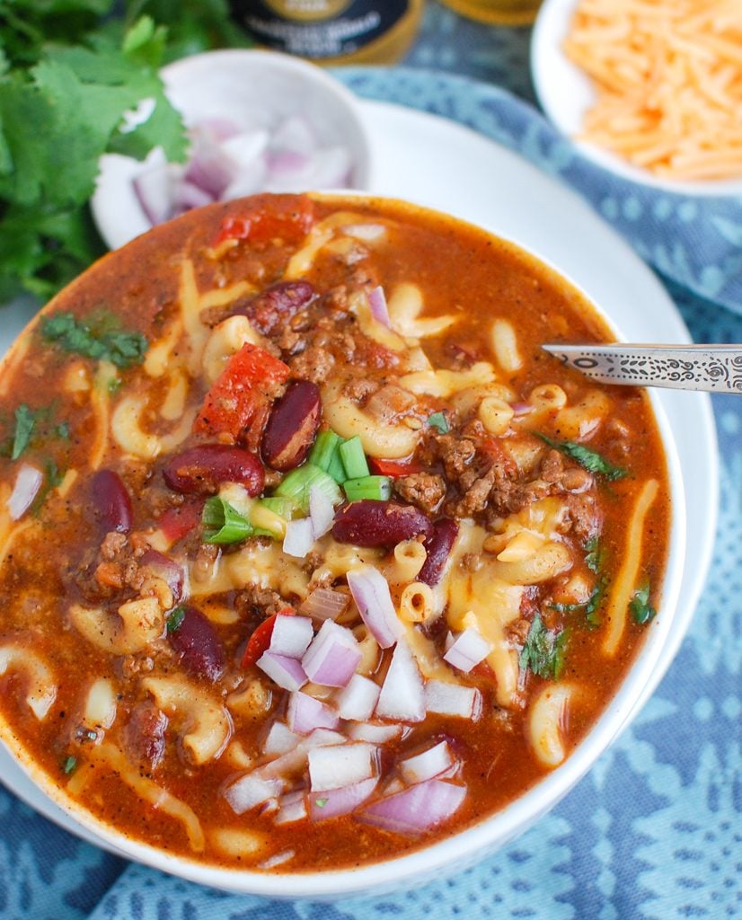 Instant Pot Chili Mac with pasta 