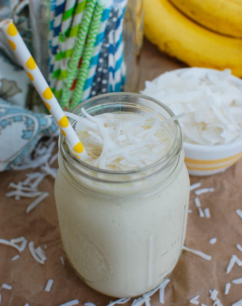 Pineapple Smoothie with shredded coconut