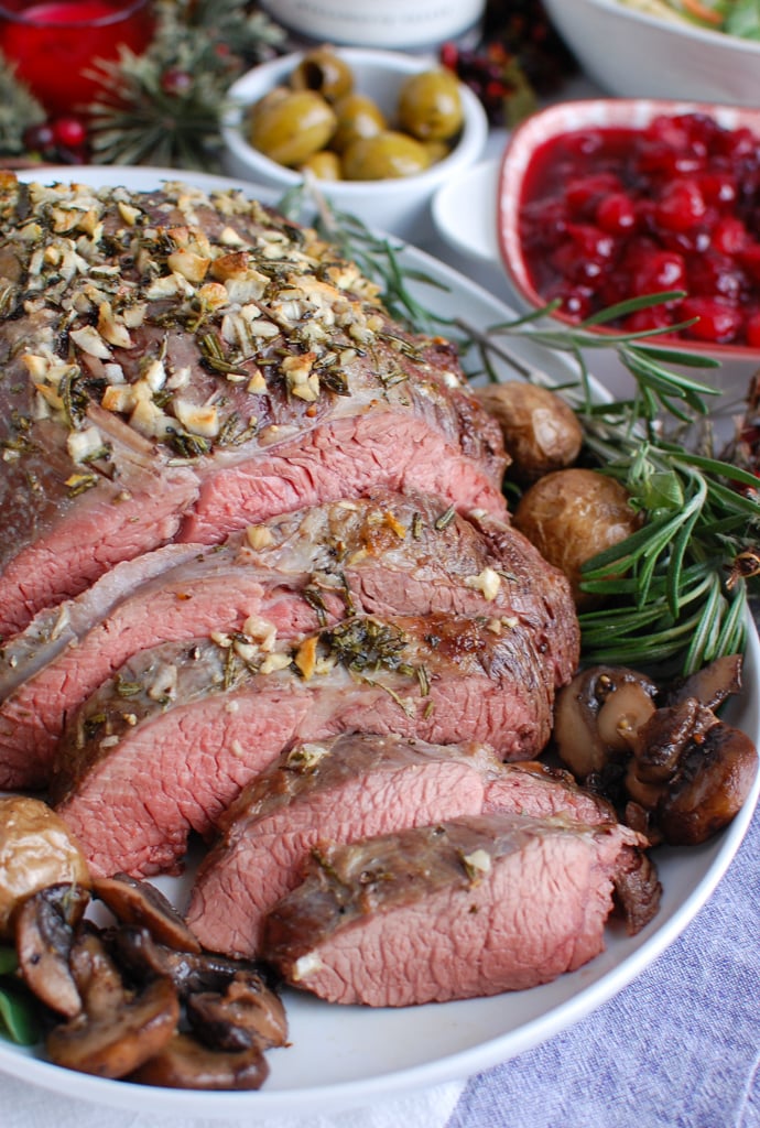 Rosemary and Garlic Roast Beef with rosemary
