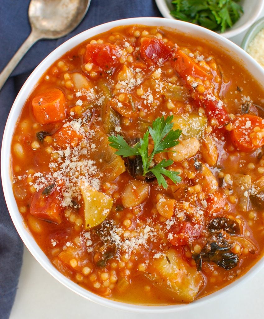 Vegetable Soup with Cabbage with parsley