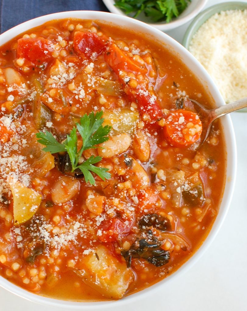 Vegetable Soup with Cabbage with small pasta