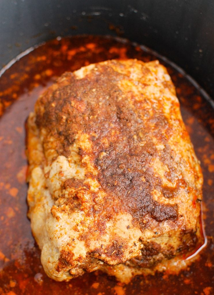 How to Cook Pork Loin in the Slow Cooker in crockpot 