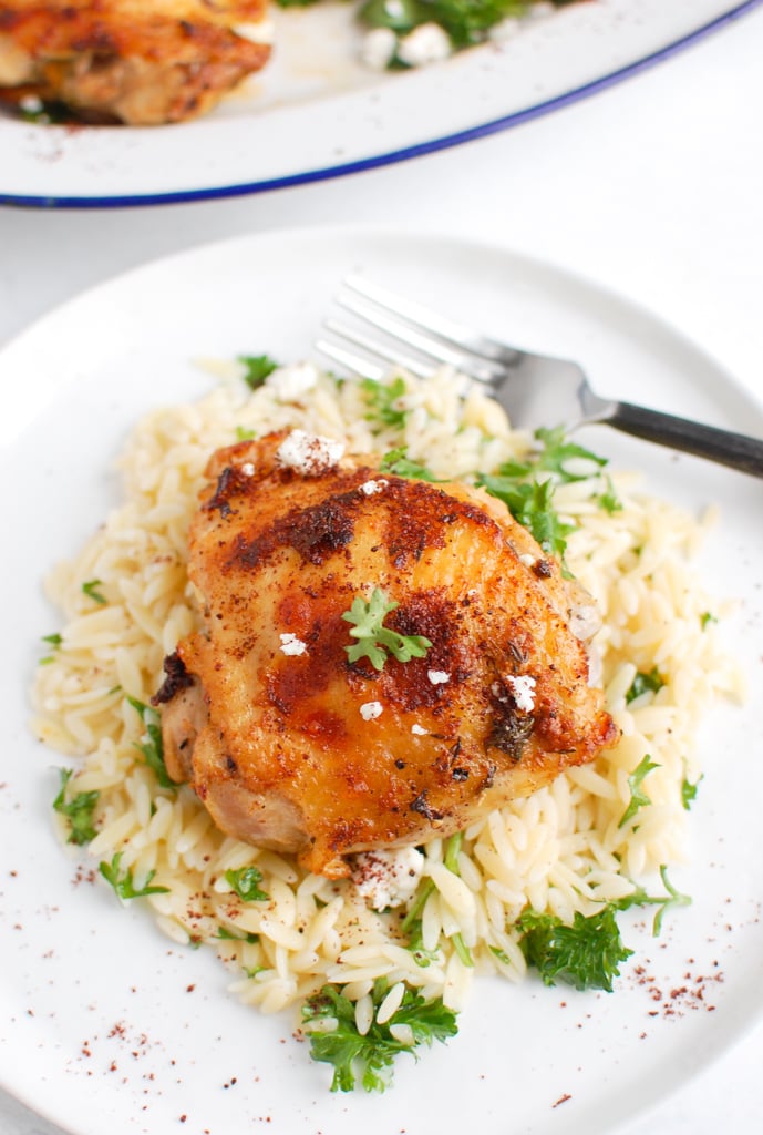 Mediterranean Chicken on a white plate