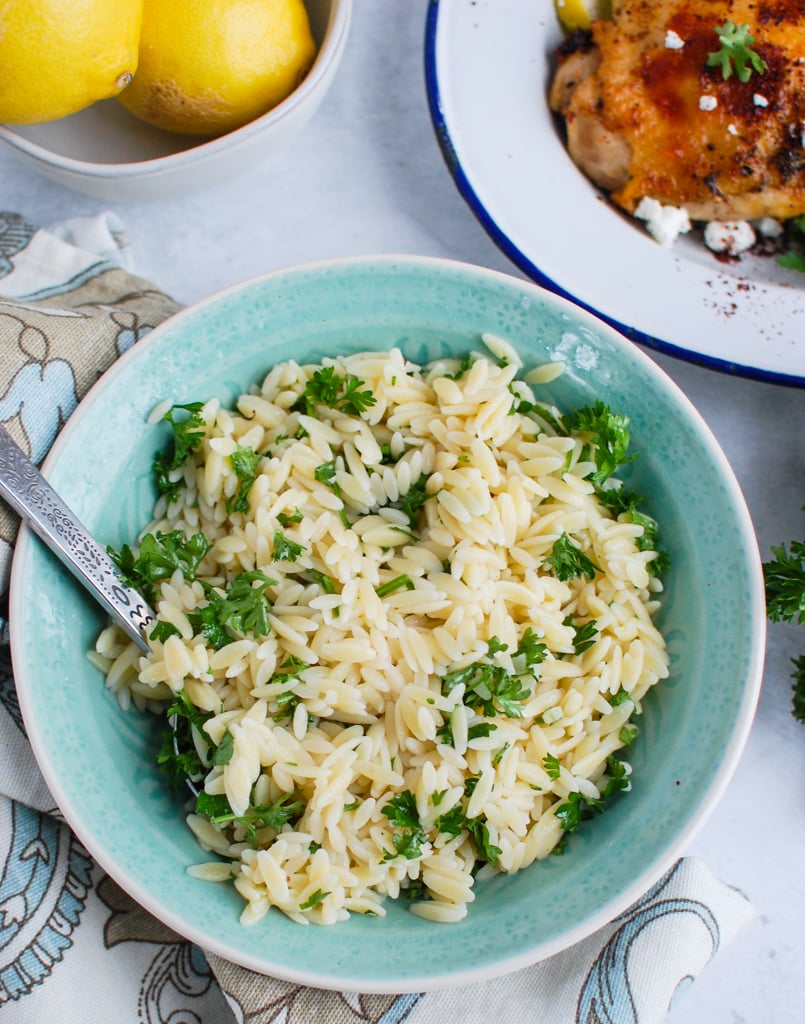Mediterranean Chicken with Lemon Parsley Orzo