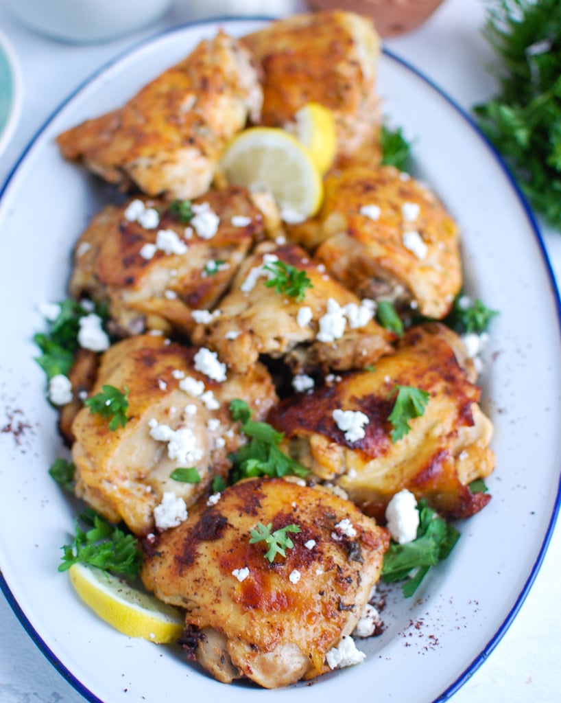 Mediterranean Chicken on a platter.
