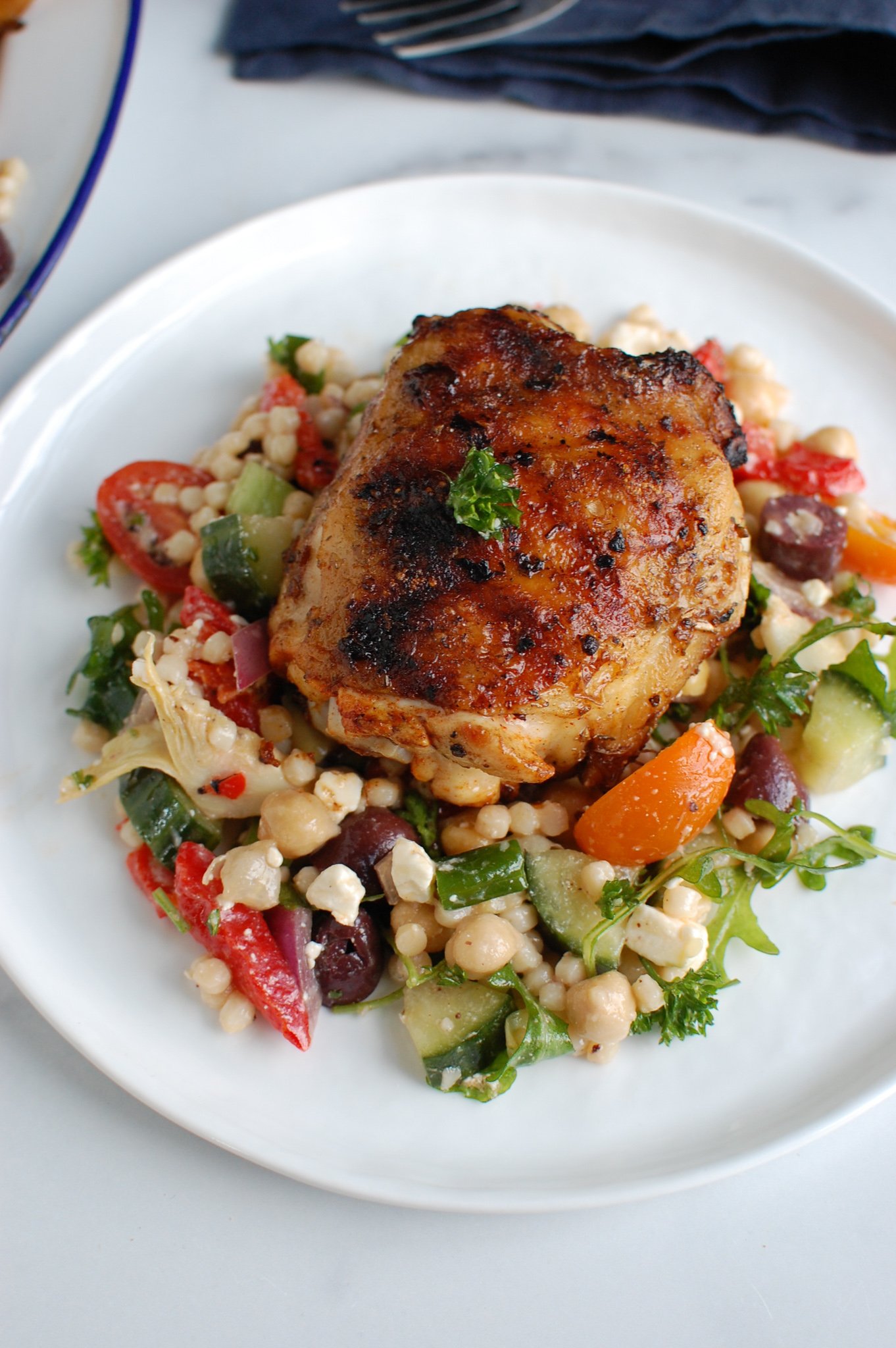 Grilled Chicken Thighs with Greek Marinade A Cedar Spoon
