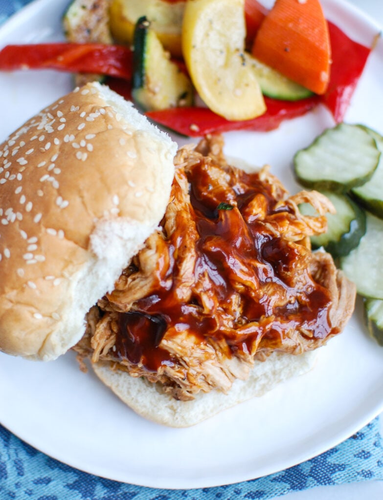 Slow Cooker Pork Roast with bun