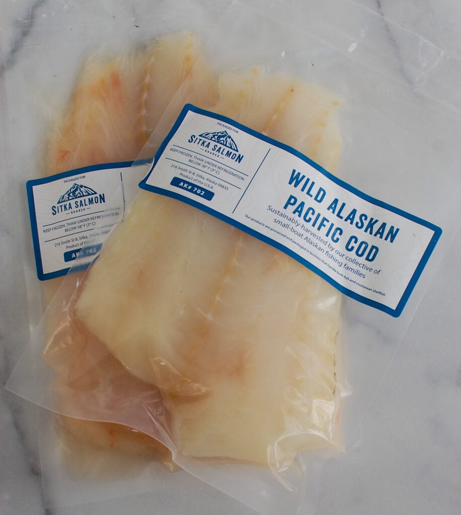 Easy Cod Fish Tacos in packaging
