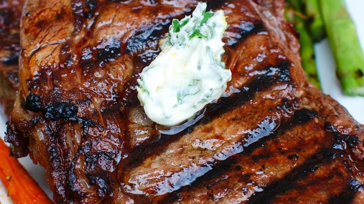 Lemon Garlic Butter Grilled Ribeye