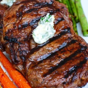 Lemon Garlic Butter Grilled Ribeye