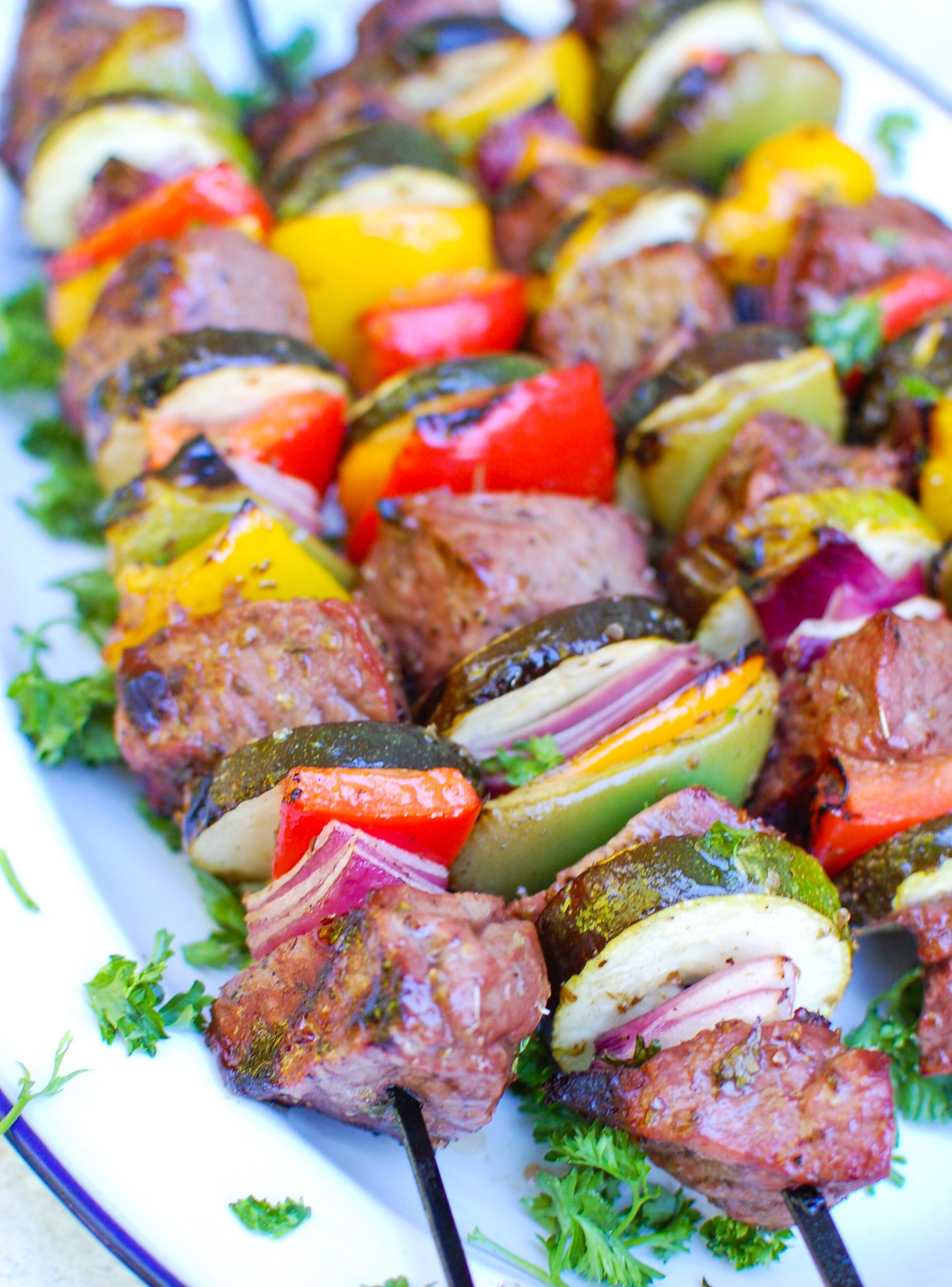 Mediterranean Beef Kabobs Image 2 - A Cedar Spoon